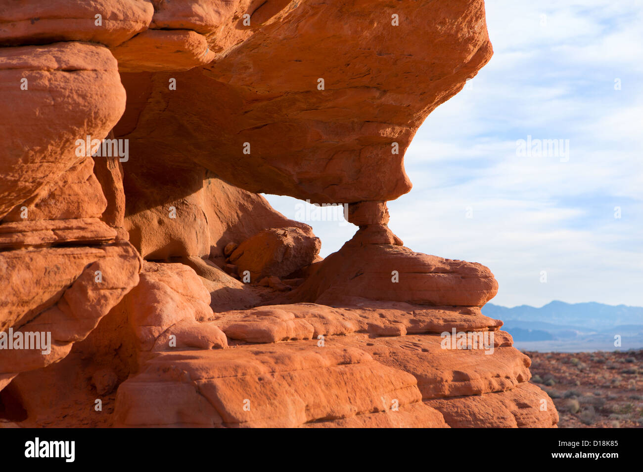 Rock Formation, la Vallée de Feu, Nevada, USA. Banque D'Images