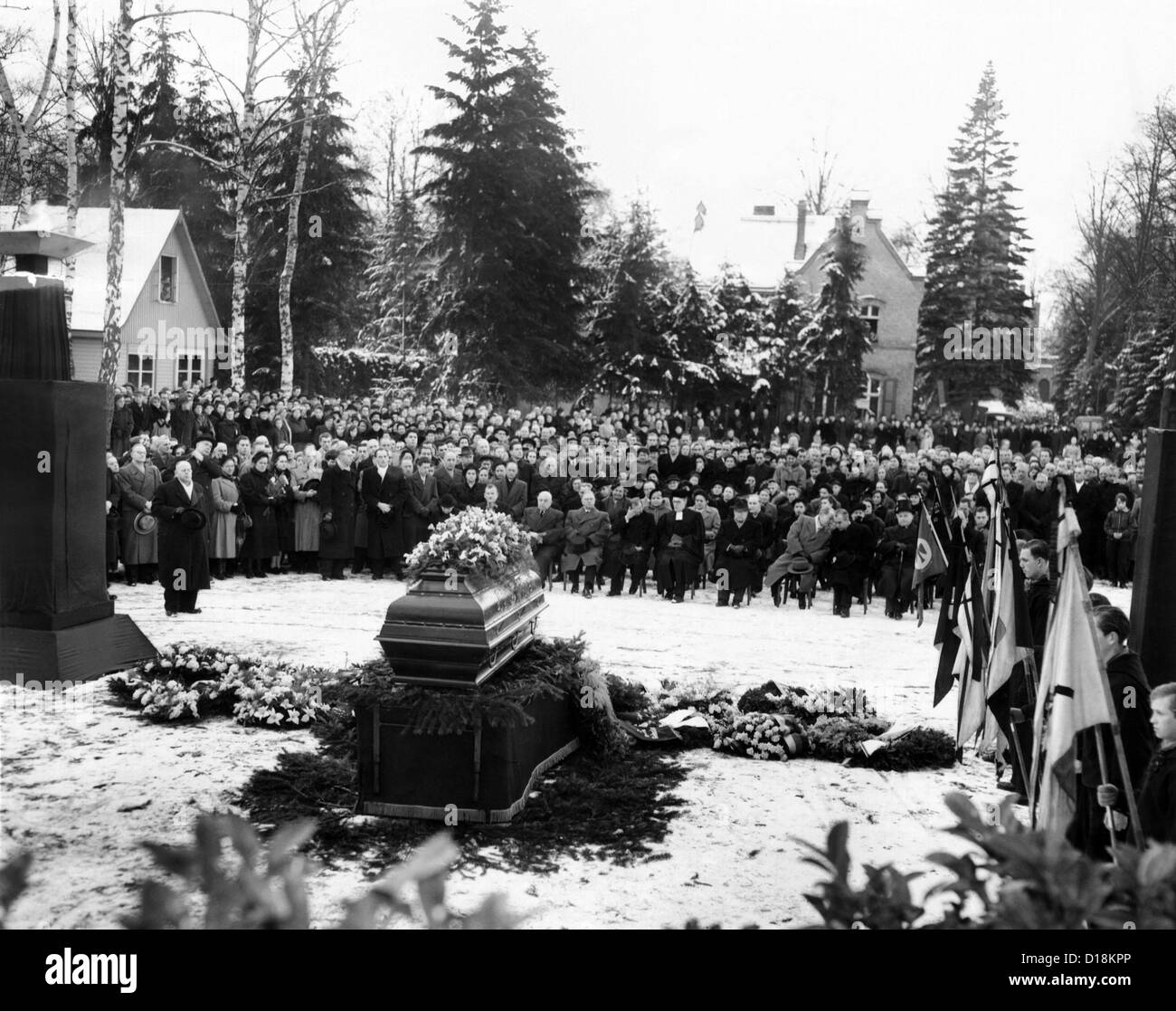 Funérailles de 16 ans Joachim Wozniak dans l'ouest de Berlin. Il a été tué par des gardes-frontières lorsque ses parents ont traversé la voiture Banque D'Images