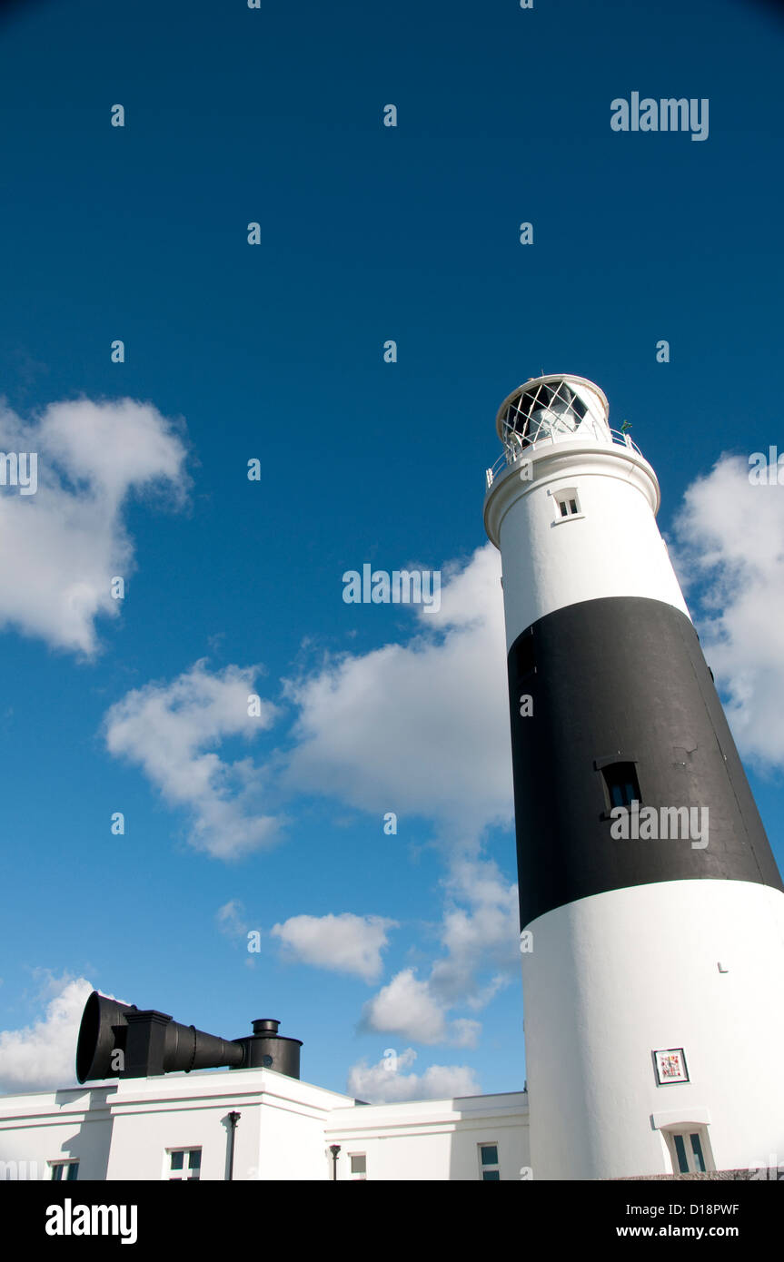 Le phare Quesnard sur Alderney, Channel Islands Banque D'Images