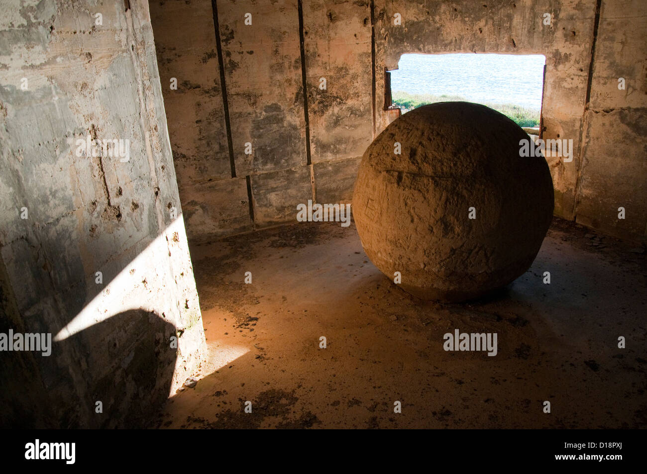 À l'intérieur d'un Bunker allemand sur Alderney, Channel Islands Banque D'Images