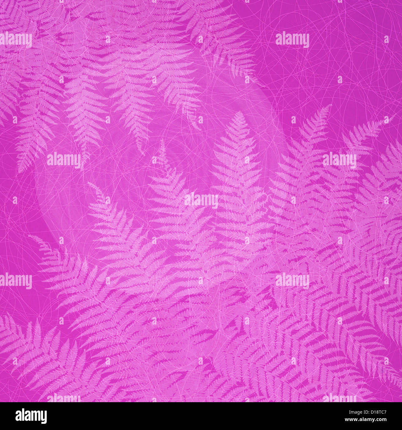 Feuille de fougère modèle texturé rose. Montage photo texturé illustration Banque D'Images
