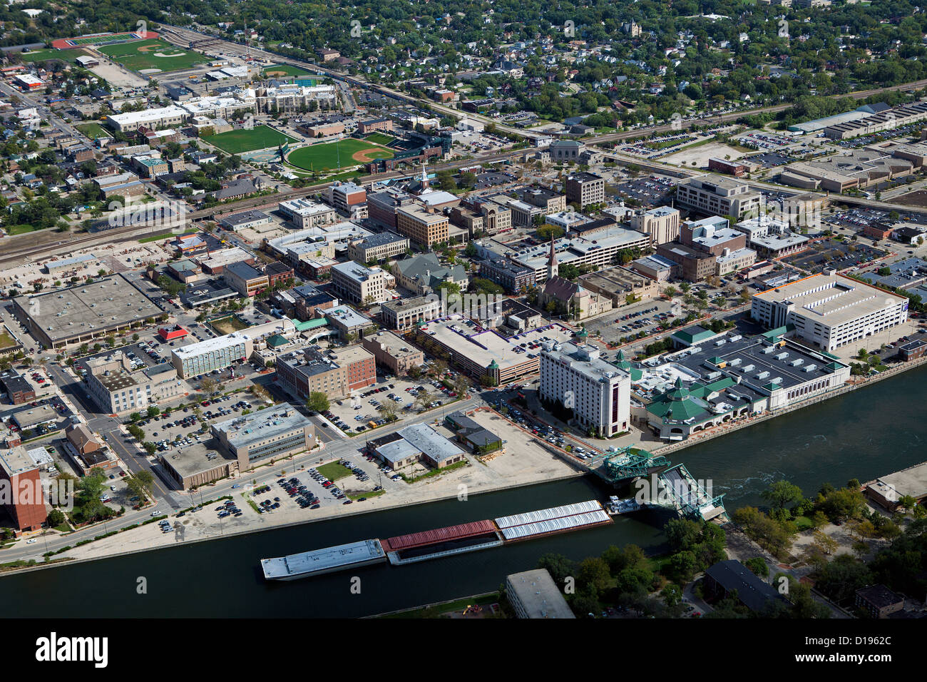Photographie aérienne Joliet, Illinois Banque D'Images