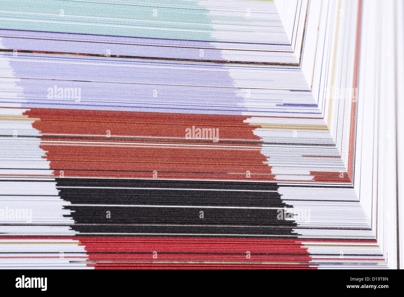 Macro close up detail de pages dans un livre Banque D'Images