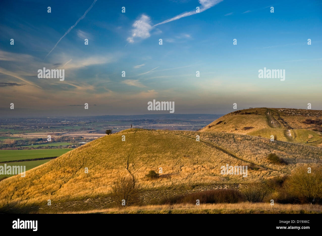 Ivinghoe Beacon à la fin de la National Trail Ridgeway, España Banque D'Images