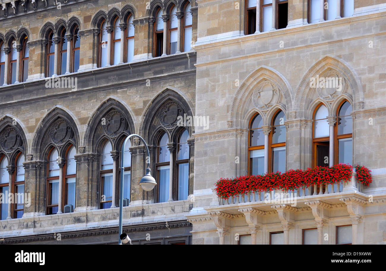Wien, Österreich, Rathaus, restauriert la façade, l'Autriche, Vienne, l'Hôtel de Ville, façade restaurée, la mairie de Vienne n'est pas mal, Banque D'Images
