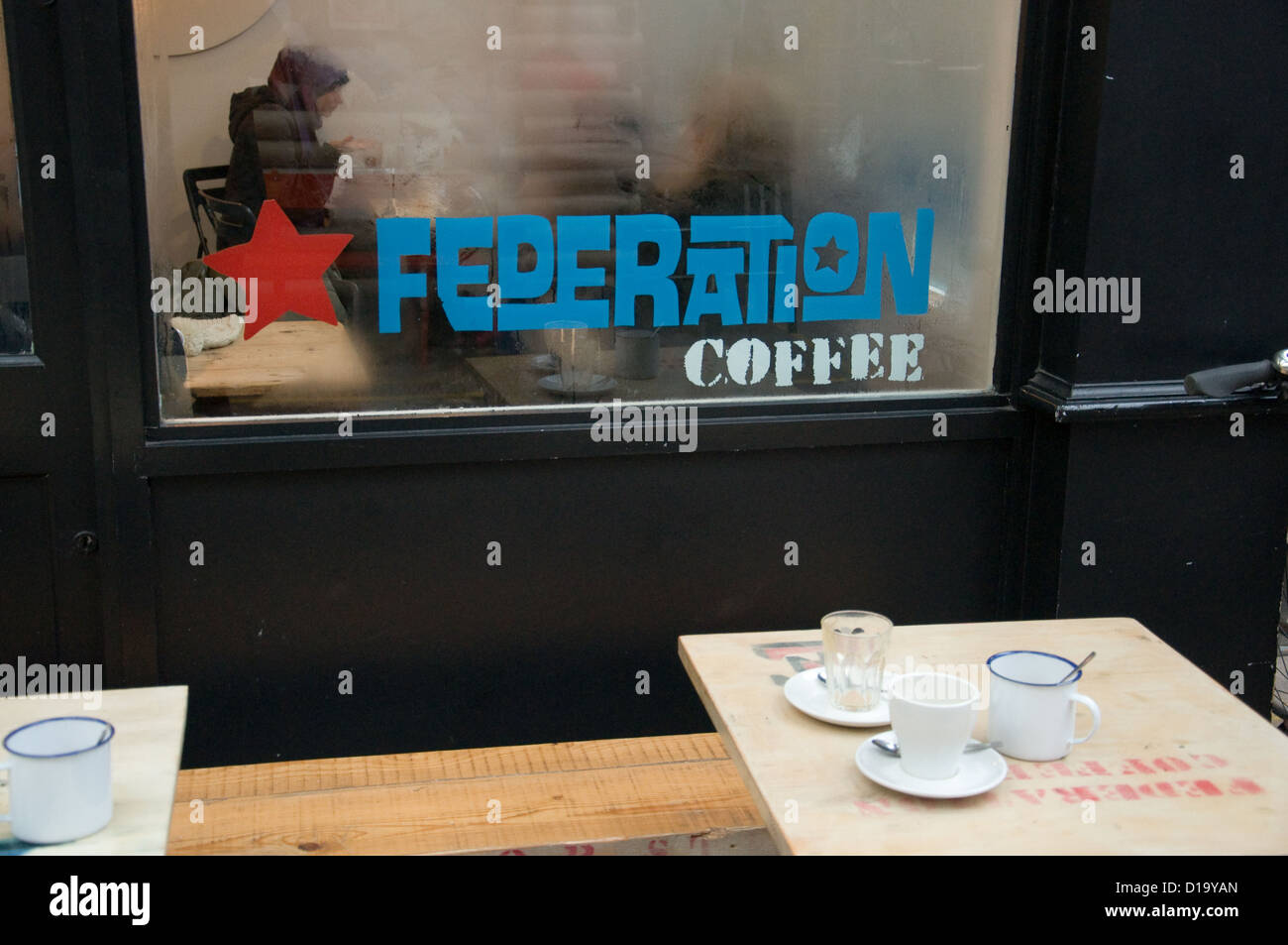 Russie cafe à Brixton Village, London Banque D'Images