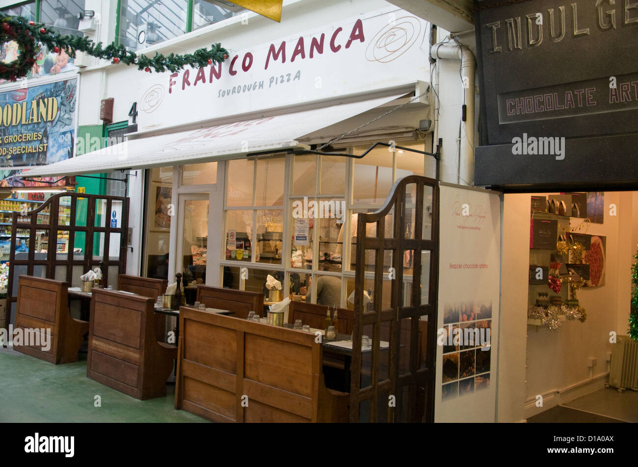La Franca hautement cotées Manca Pizzeria à Brixton, Londres Banque D'Images