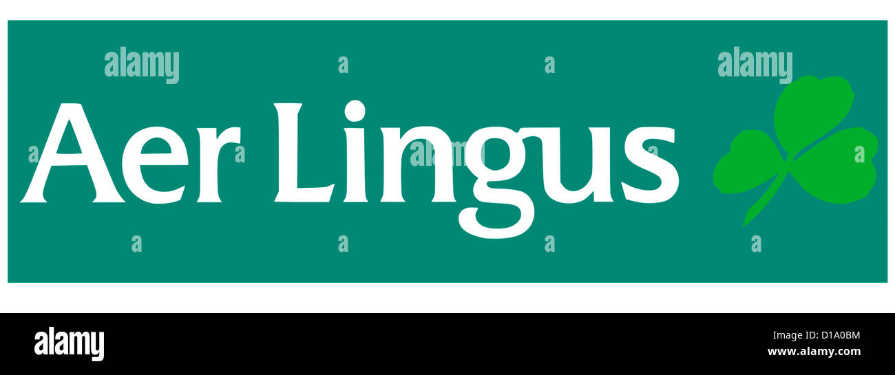 Logo de la compagnie aérienne irlandaise Aer Lingus basée à Dublin. Banque D'Images