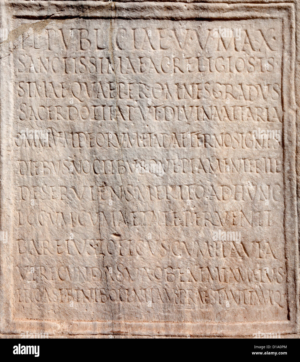 Roman Inscriptions Examples Latin legend Banque de photographies et d’images à haute résolution - Alamy
