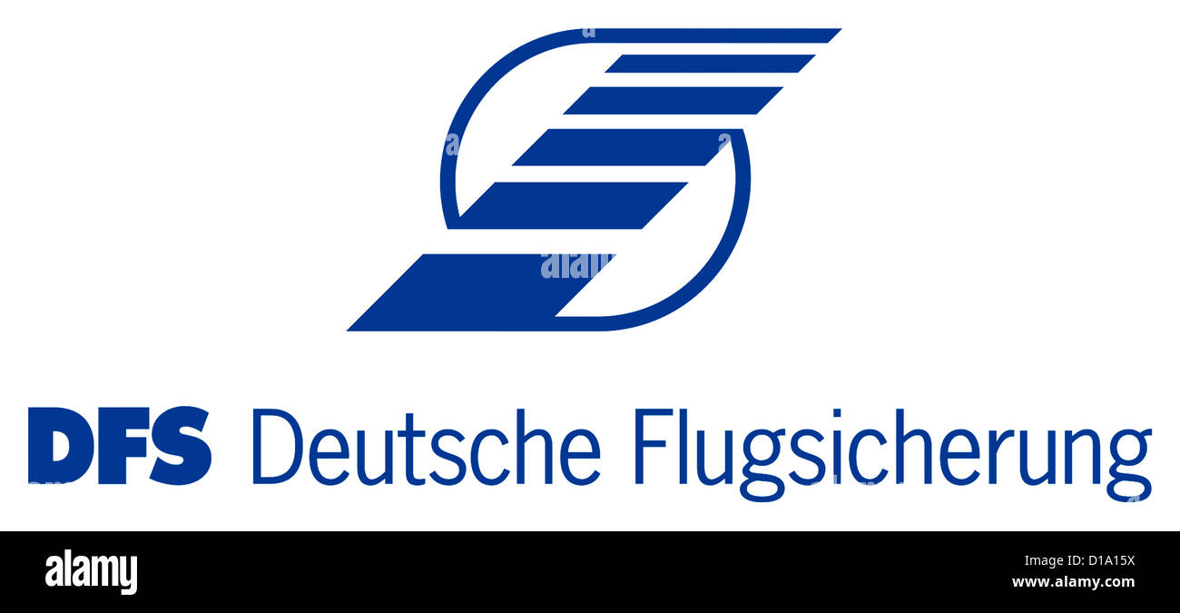 Logo de la German air traffic control DFS basé à Langen près de Francfort. Banque D'Images