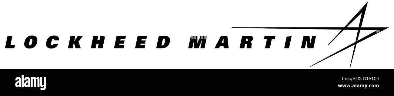 Logo de la compagnie industrielle de la défense Lockheed Martin avec le siège à Bethesda. Banque D'Images