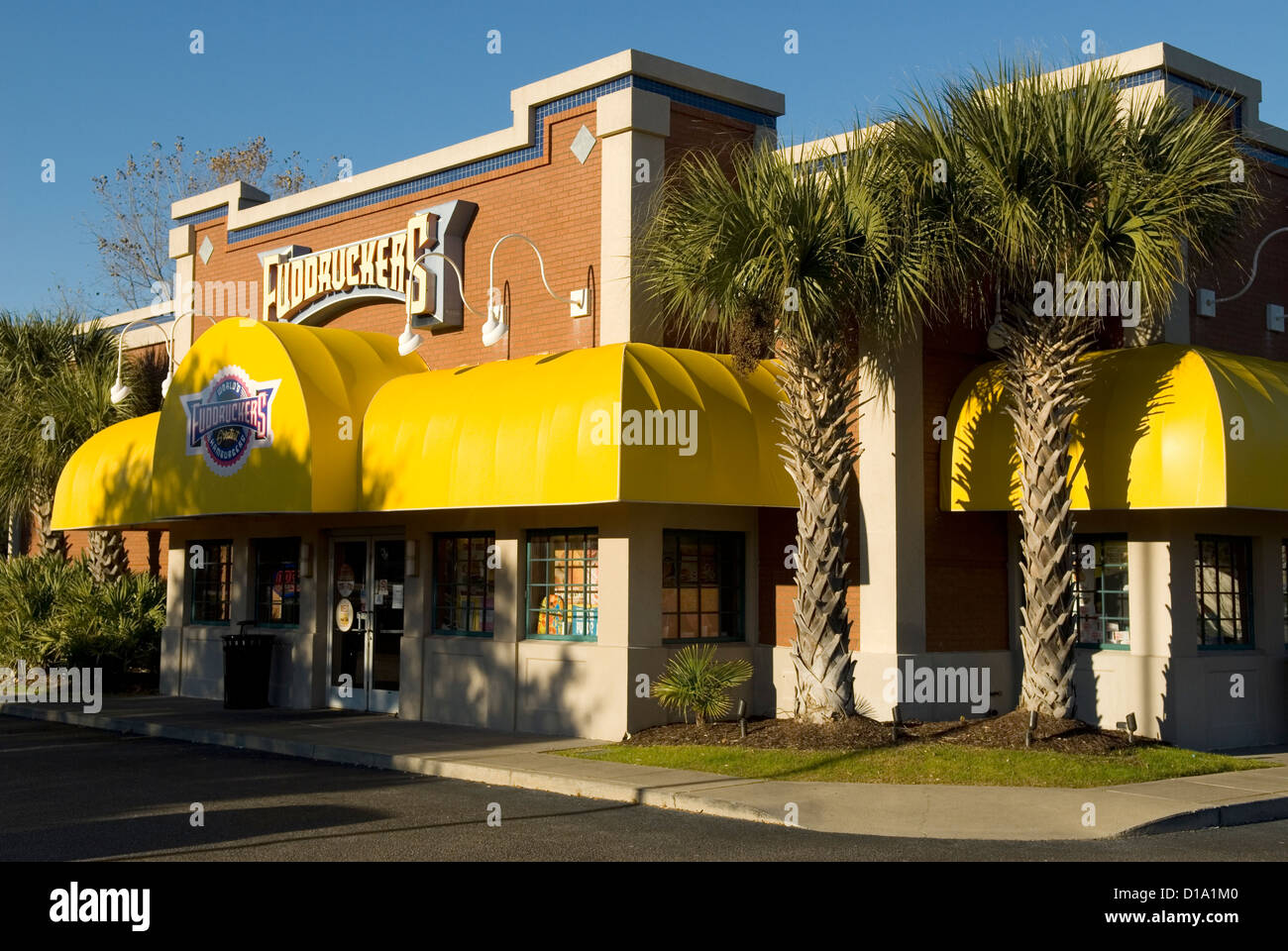 Restaurant Fuddruckers USA. Banque D'Images