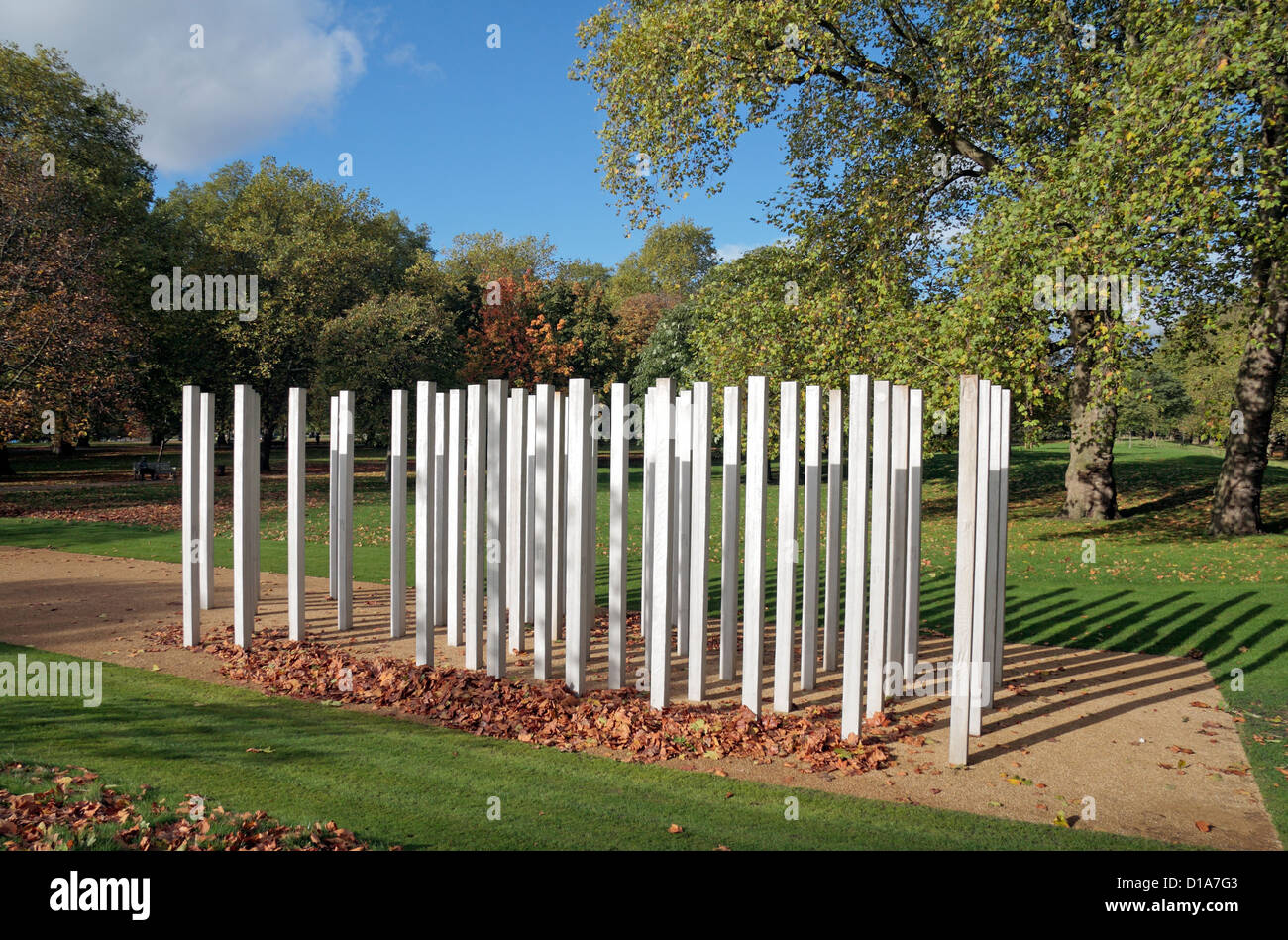 Le '7' pour le mémorial Juillet 52 victimes d'attentats terroristes de Londres le 7 juillet 2005. (Oct 2012) Banque D'Images