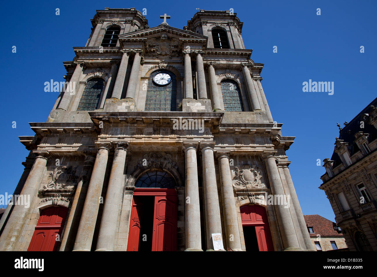 Cathédrale St Mammes, Langres Haute Marne, Région Champagne Ardenne France Banque D'Images