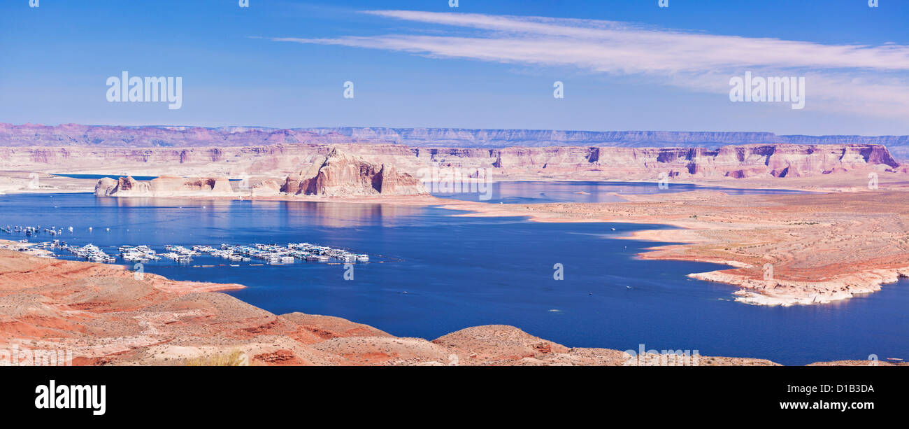 Wahweap Marina au lac Powell près de Page en Arizona USA États-Unis d'Amérique Banque D'Images