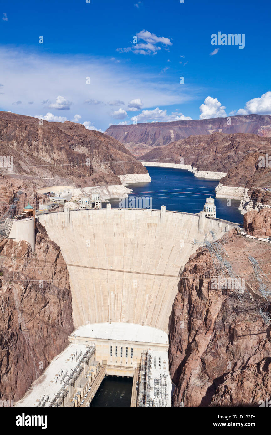 La Hoover de l'énergie hydro-électrique de mur de barrage Arizona Etats-unis d'Amérique Banque D'Images