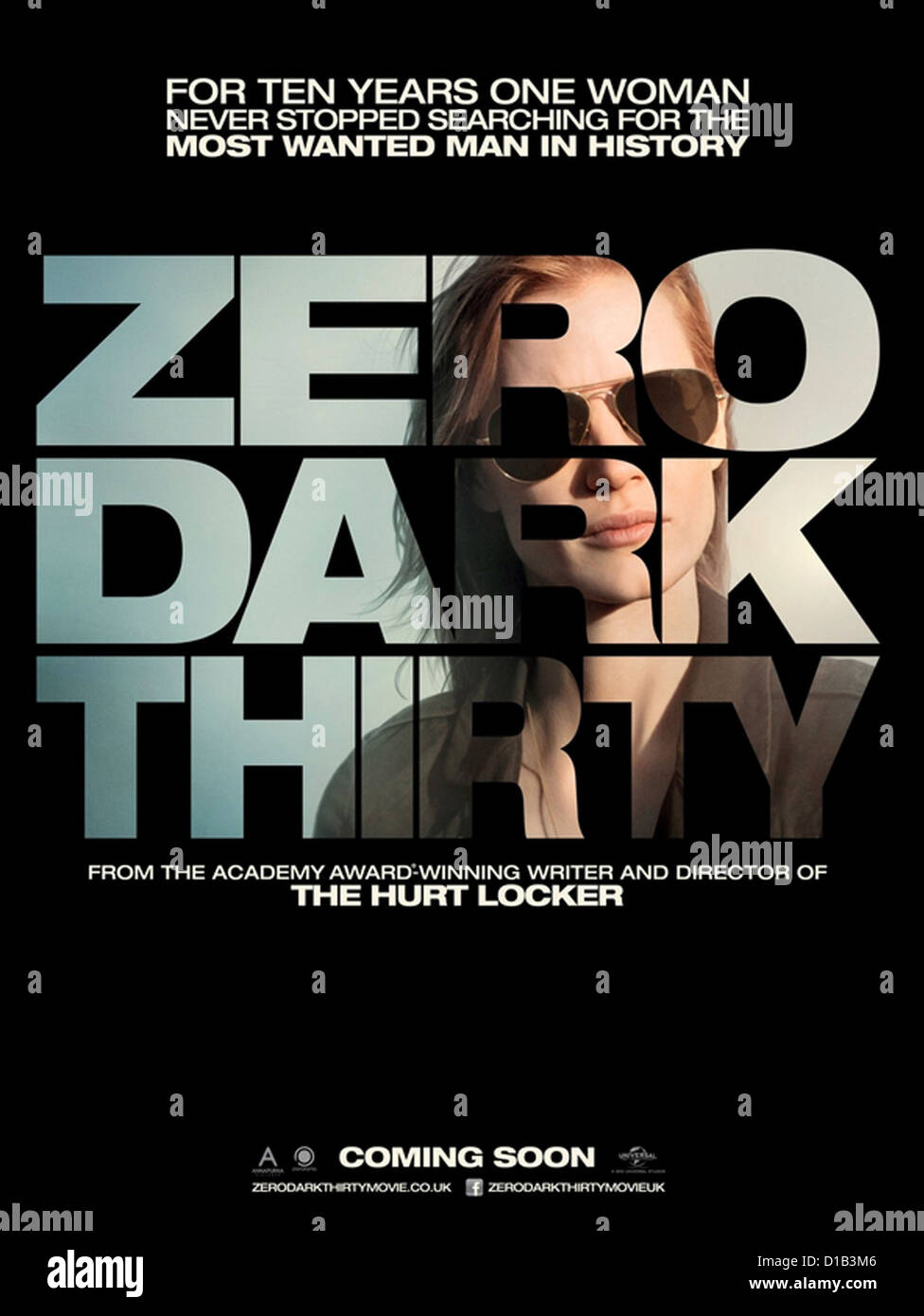 ZERO DARK THIRTY Affiche pour 2012 Columbia/Universal film avec Jessica Chastain que Maya Banque D'Images