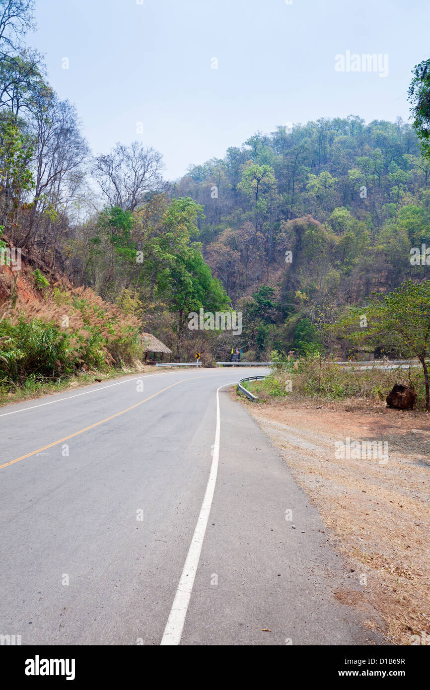 L'Autoroute Près de Pang Mapha, province de Mae Hong Son, Thaïlande Banque D'Images