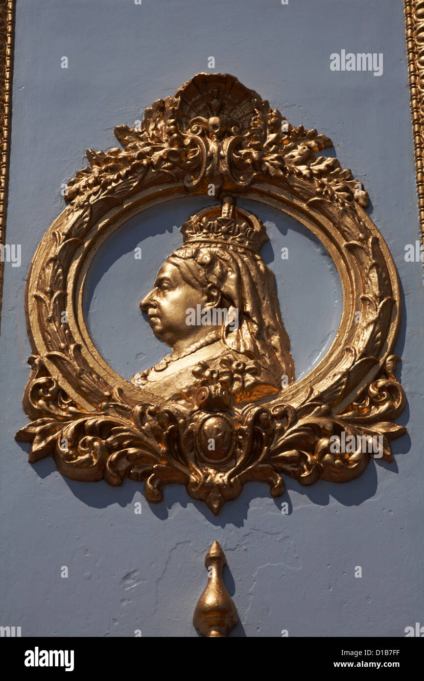 Cameo détail de la reine Victoria le réveil du jubilé à Weymouth Banque D'Images