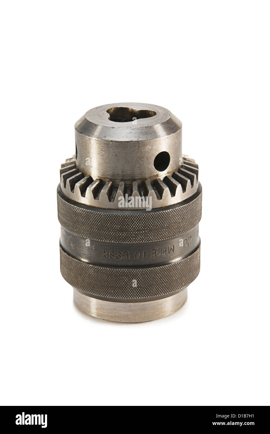 Le logement de l'ancien travail mécanique isolé sur fond blanc Banque D'Images