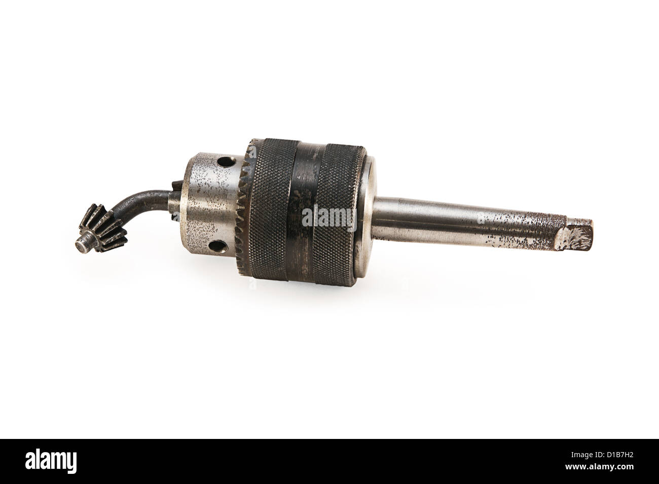 Le logement de l'ancien travail mécanique isolé sur fond blanc Banque D'Images