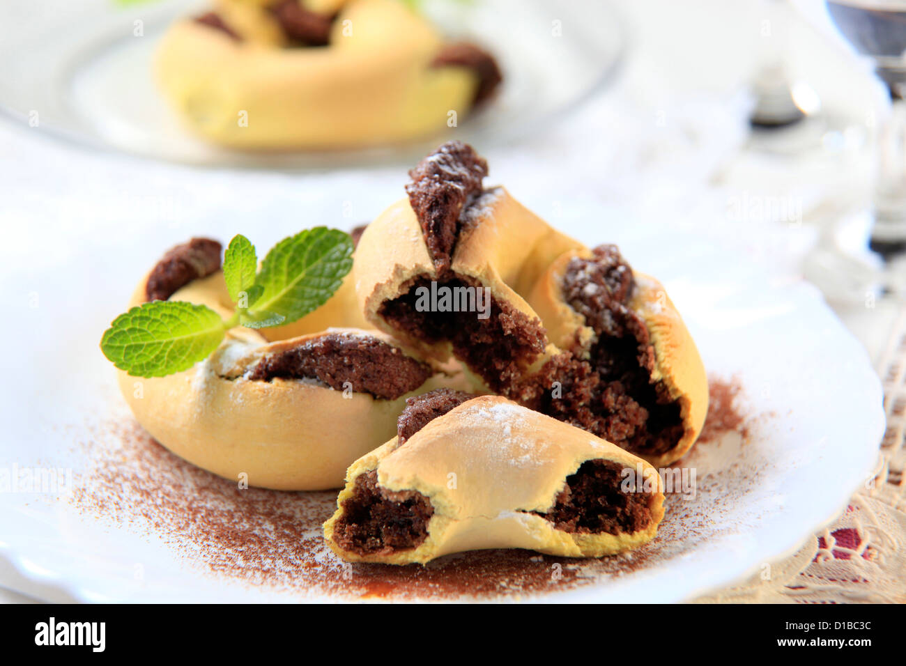 La mélasse bagues - dessert traditionnel de Noël à Malte Photo Stock