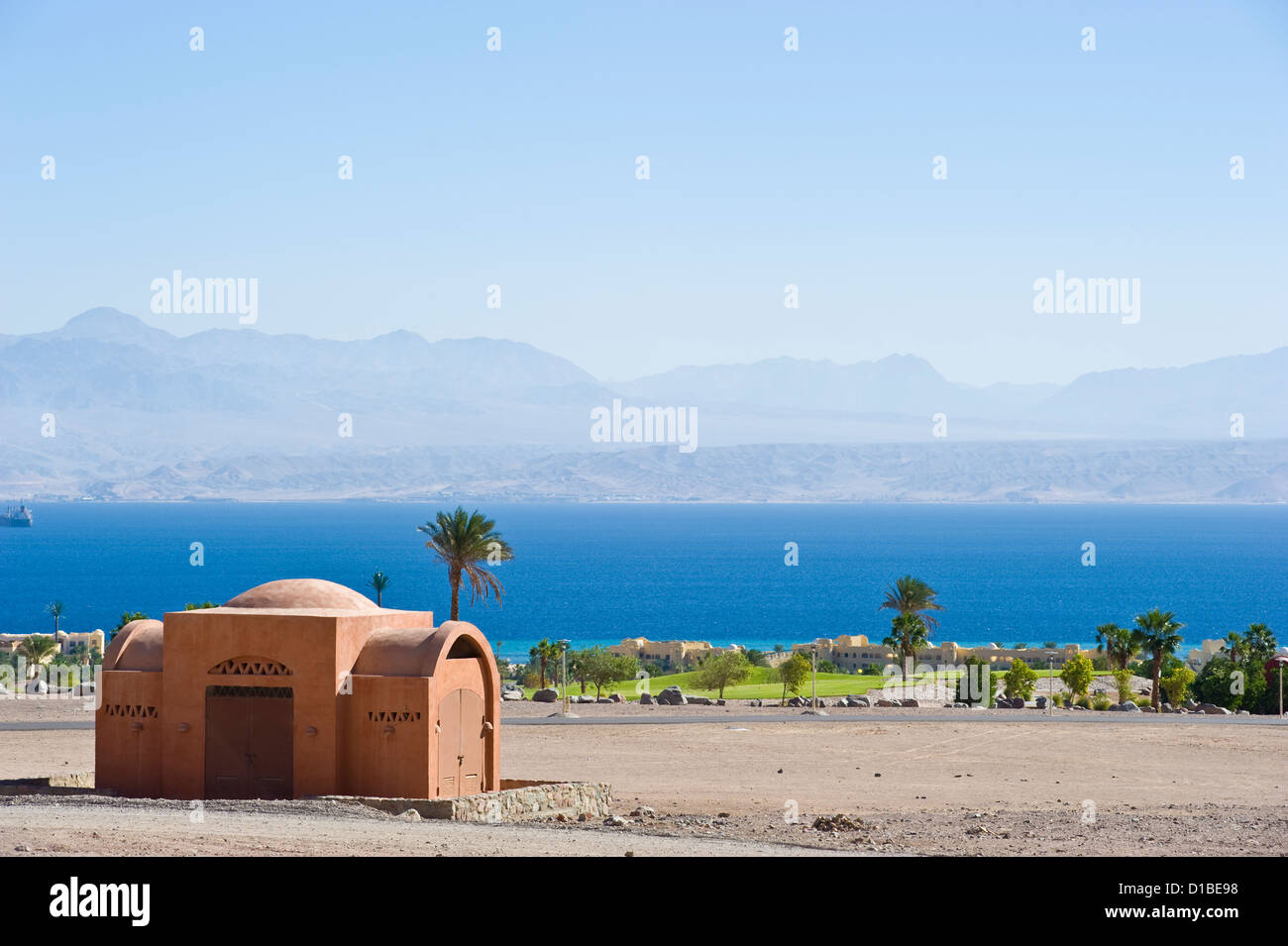Hôtel de villégiature et de golf de Taba Heights, péninsule du Sinaï, l'Egypte au Golfe d'Aqaba Banque D'Images
