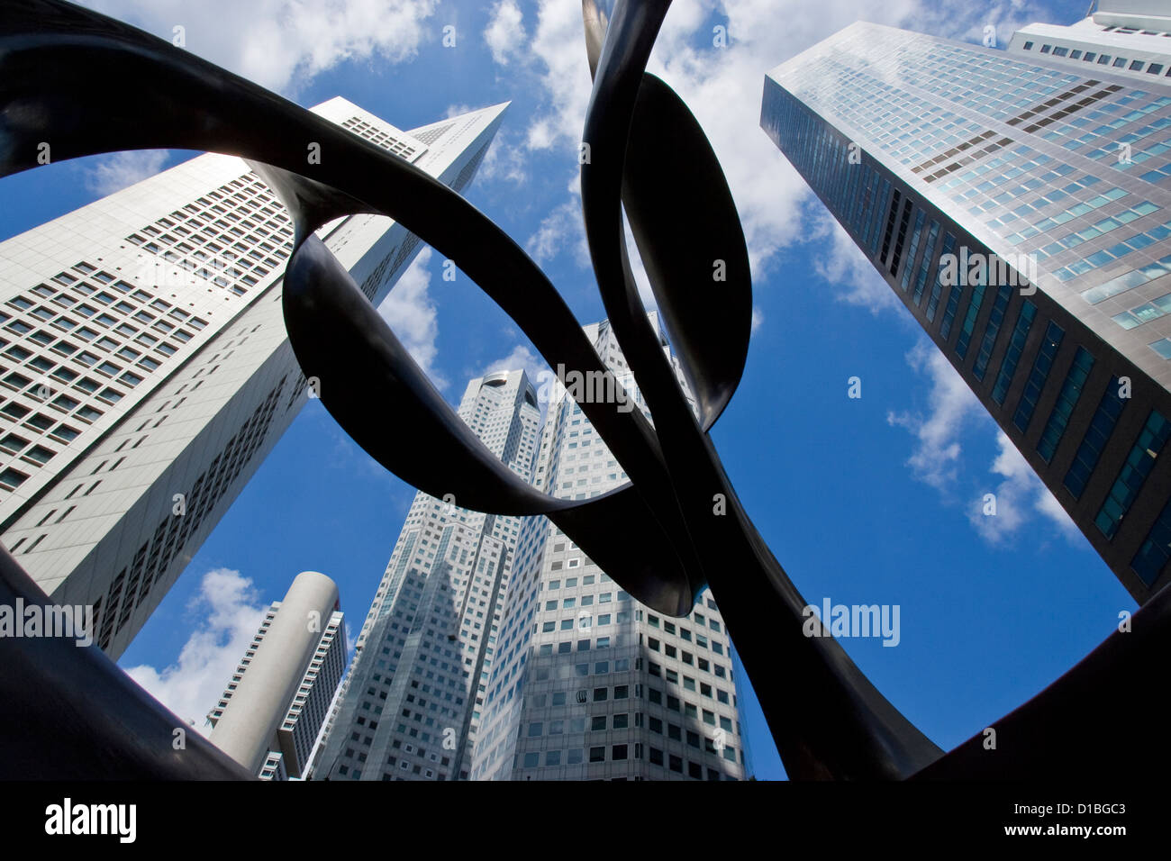 Gratte-ciel, Singapour Banque D'Images