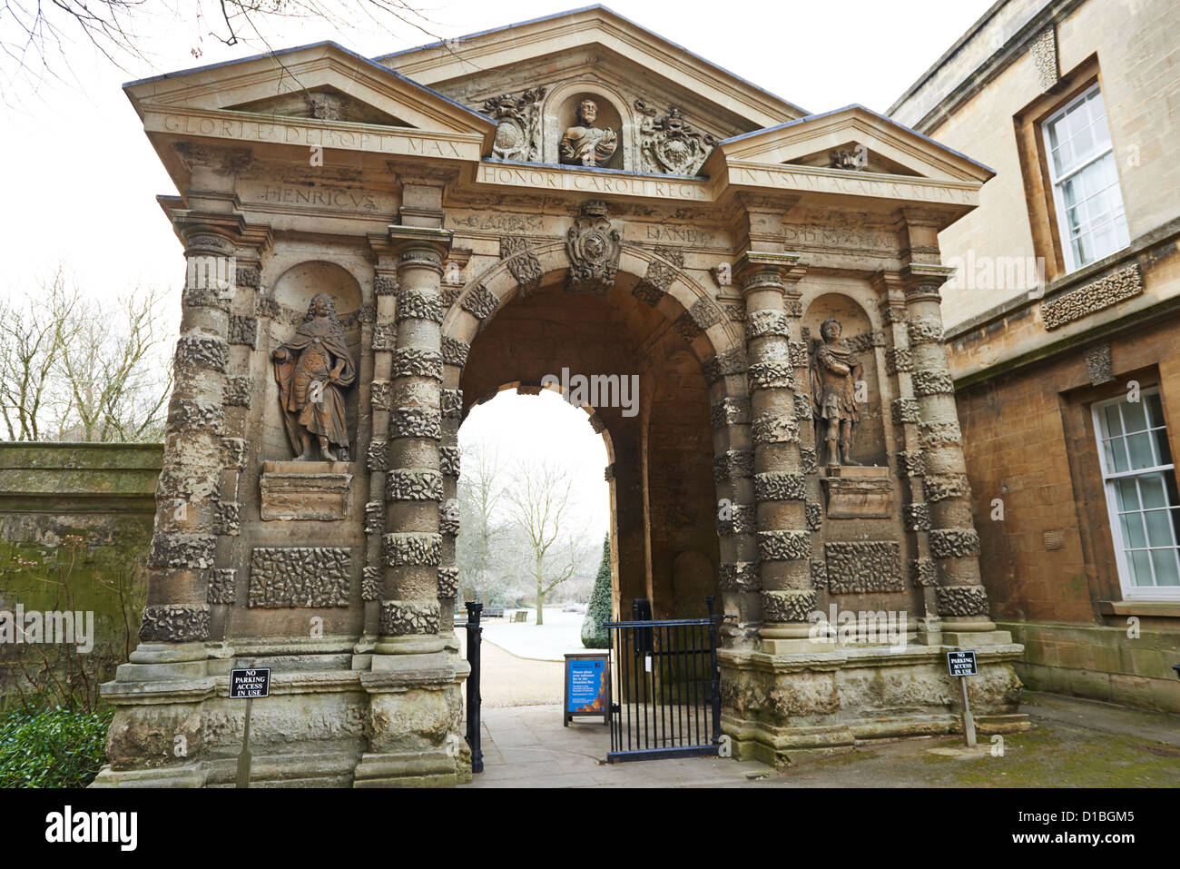 Entrée du Jardin Botanique d'Oxford, la plus ancienne en Grande-Bretagne Oxford UK Banque D'Images