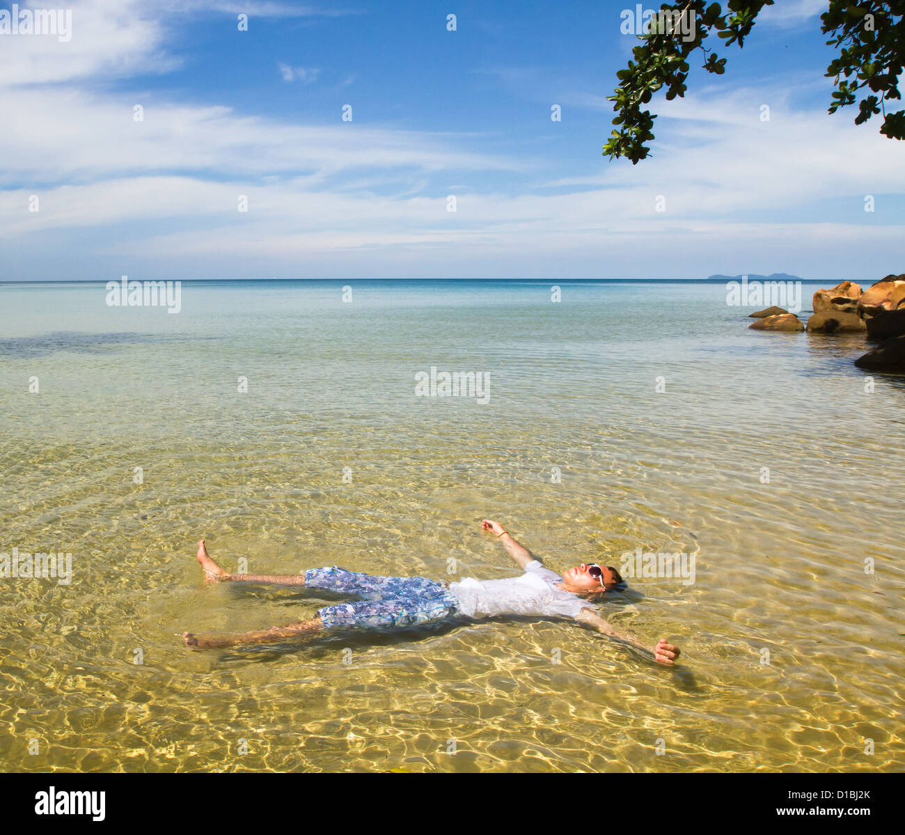 Paradise beach, tourisme, de vous détendre dans l'eau transparente Banque D'Images