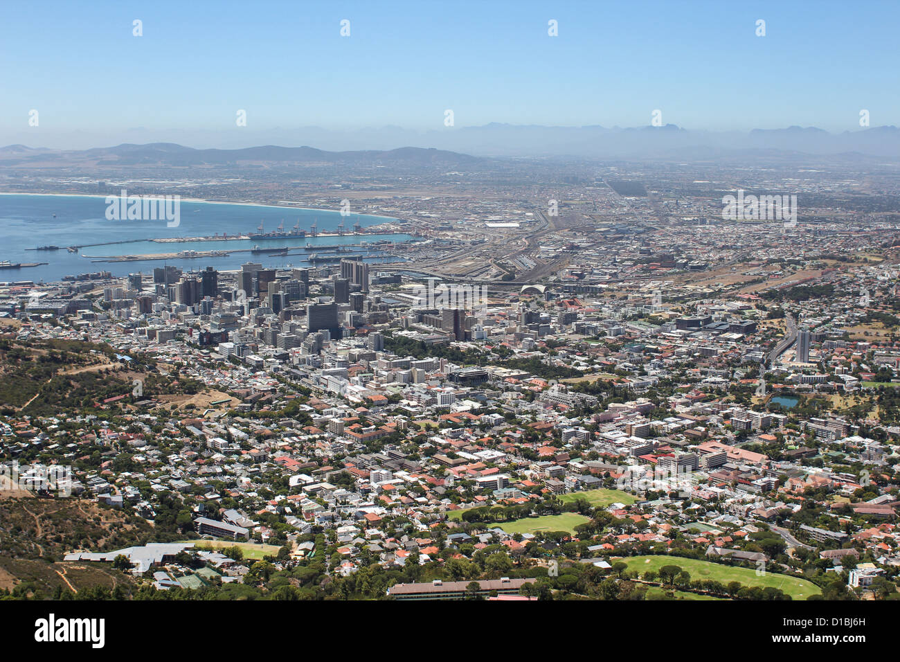 Vue de la ville du Cap de Lions Head, Afrique du Sud Banque D'Images