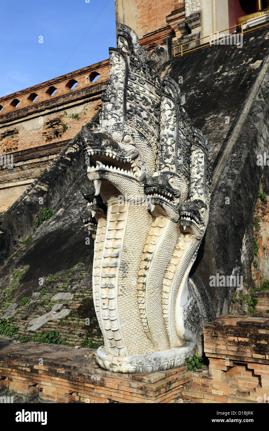Wat Chedi Luang temple, Chiang Mai, Thaïlande Banque D'Images