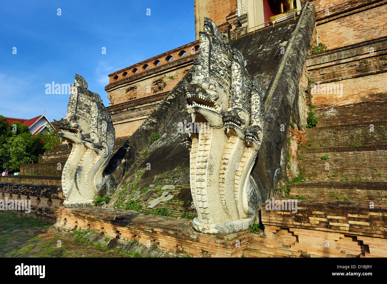 Wat Chedi Luang temple, Chiang Mai, Thaïlande Banque D'Images