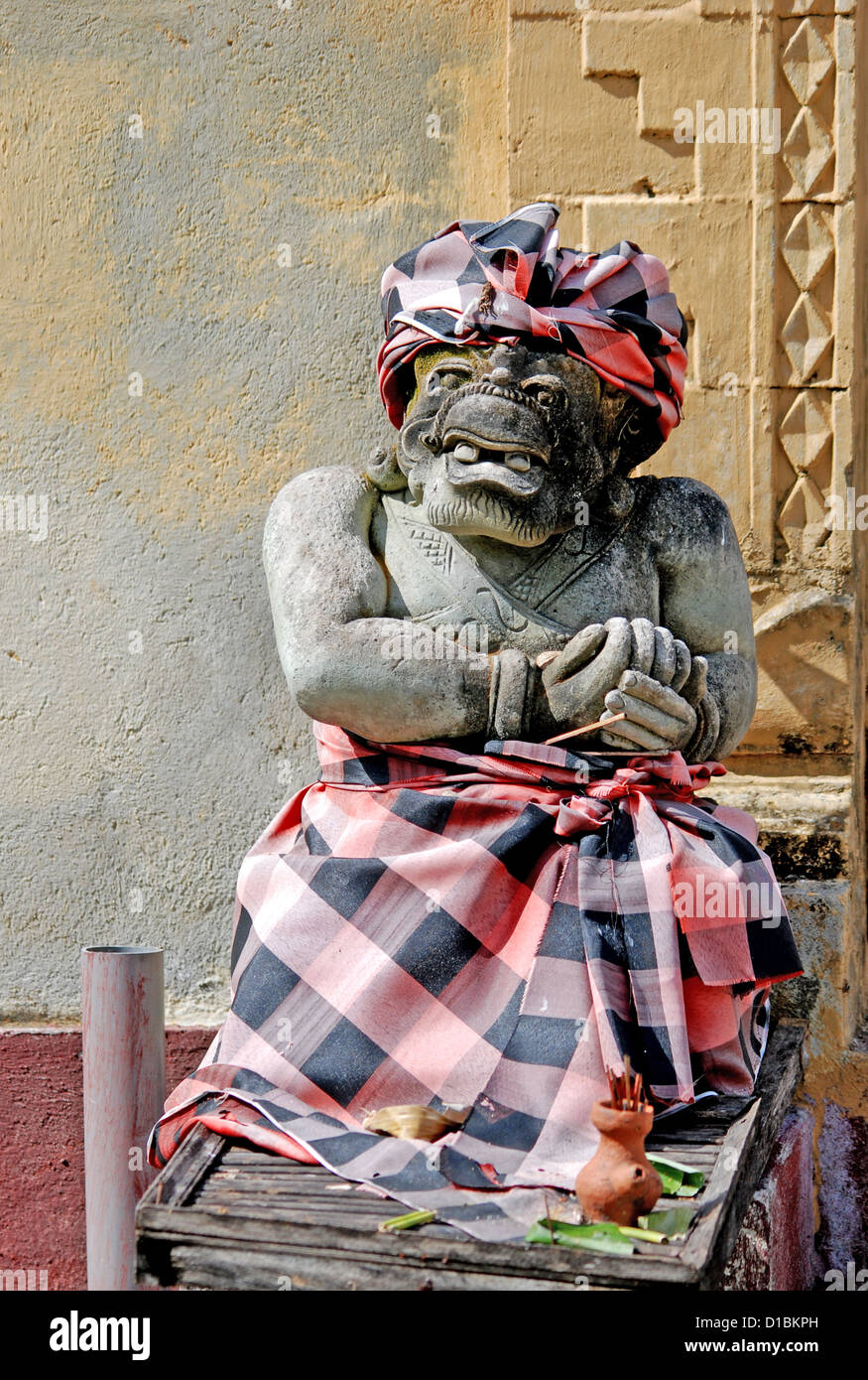 Une statue d'un temple hindou à Bali. L'Indonésie. Banque D'Images