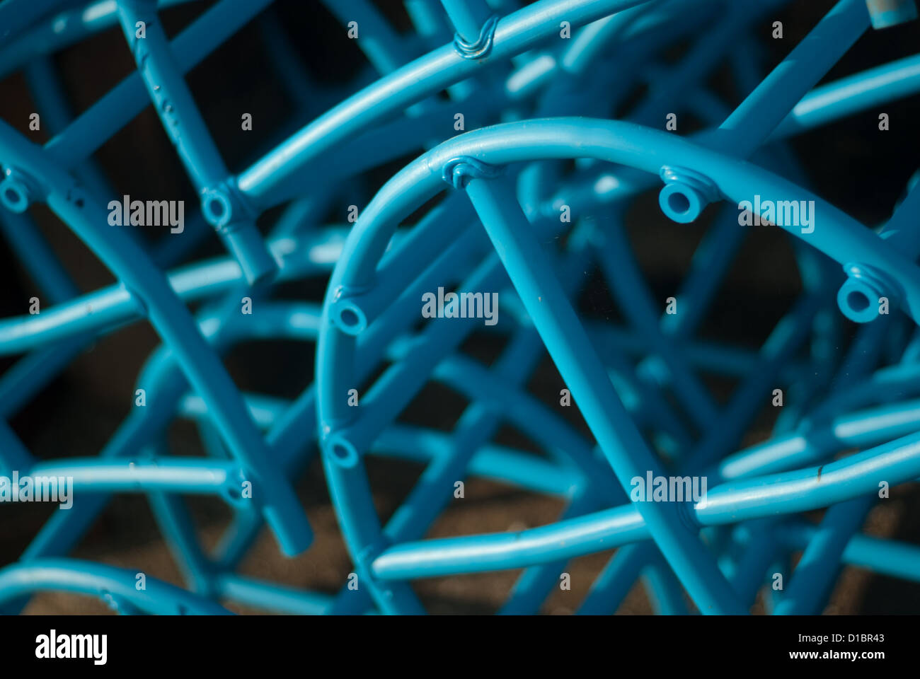 Paniers bleus Banque D'Images