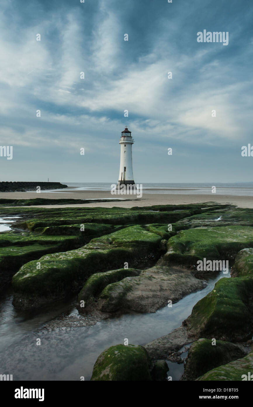 Fort Perchaude phare, New Brighton Banque D'Images