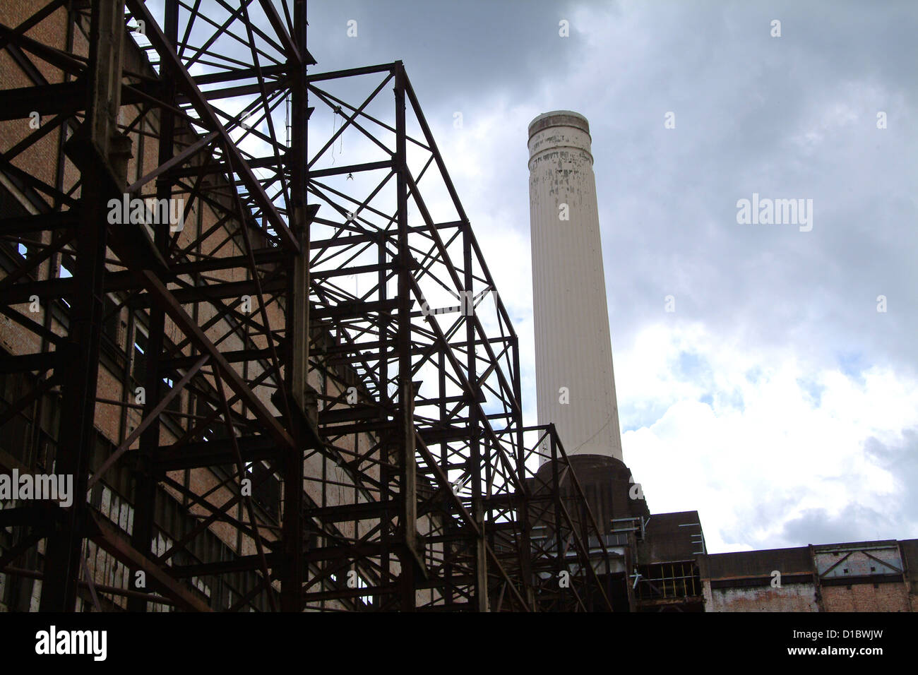 Intérieur de la centrale électrique de Battersea, avant son développement en 2008. Banque D'Images