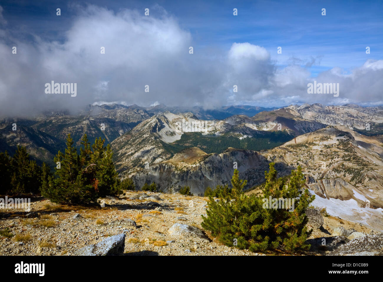 Les montagnes Wallowa du sommet du Cap de l'Aigle aigle sauvage dans la partie de l'Wallowa-Whitman National Forest. Banque D'Images