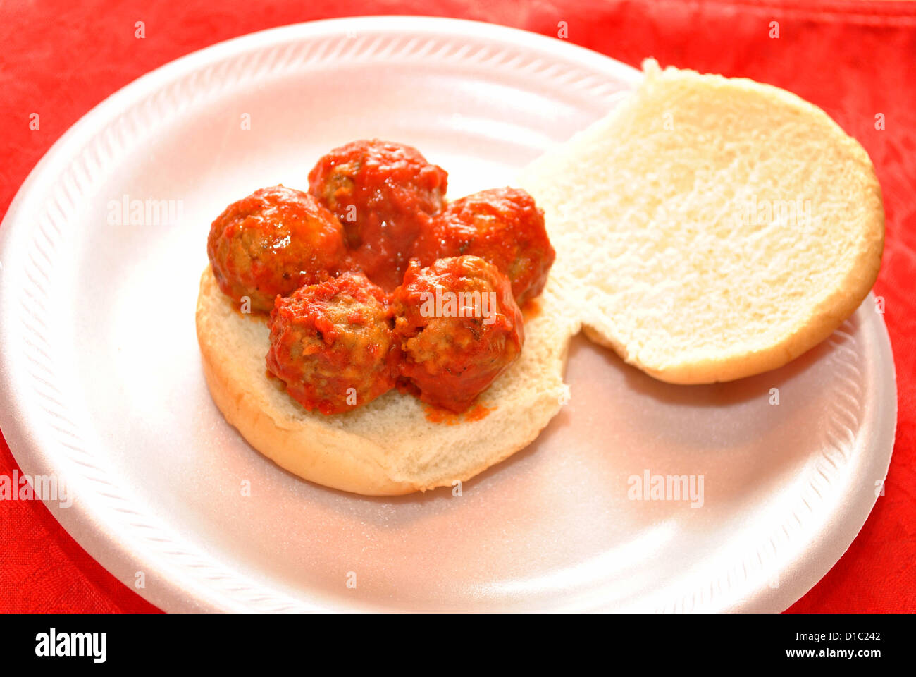 Sandwich aux boulettes de viande Banque D'Images