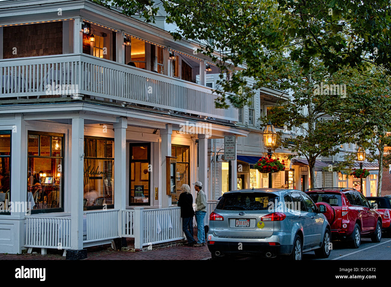 Edgartown nightlife, Martha's Vineyard, Massachusetts, USA Banque D'Images