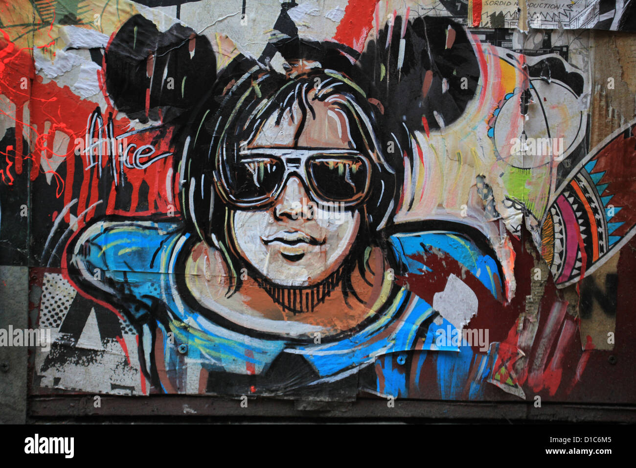 Artwork by Alice, Londres Banque D'Images