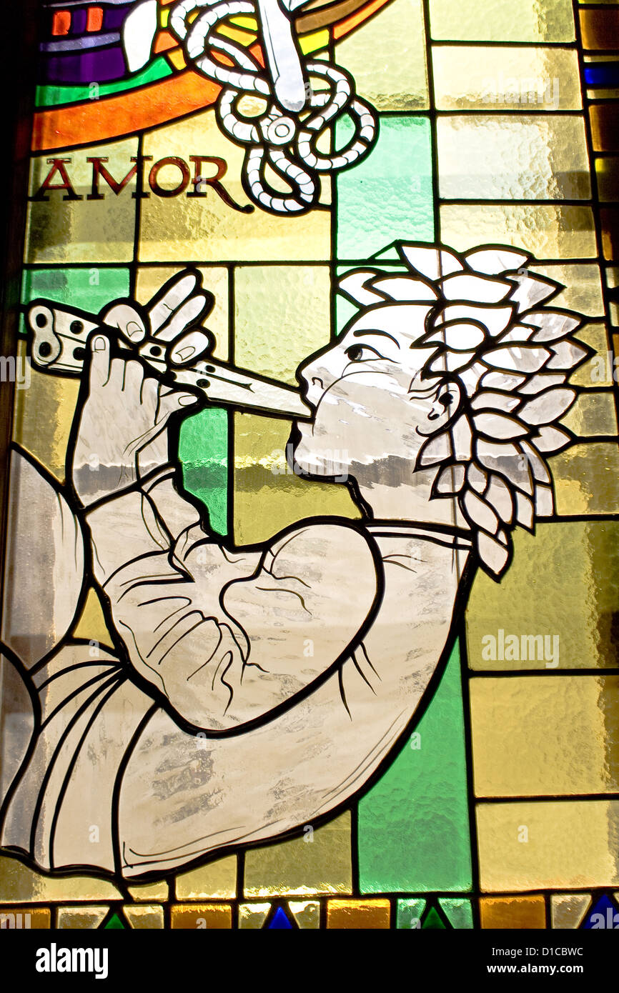 Vitraux des piper Banque D'Images