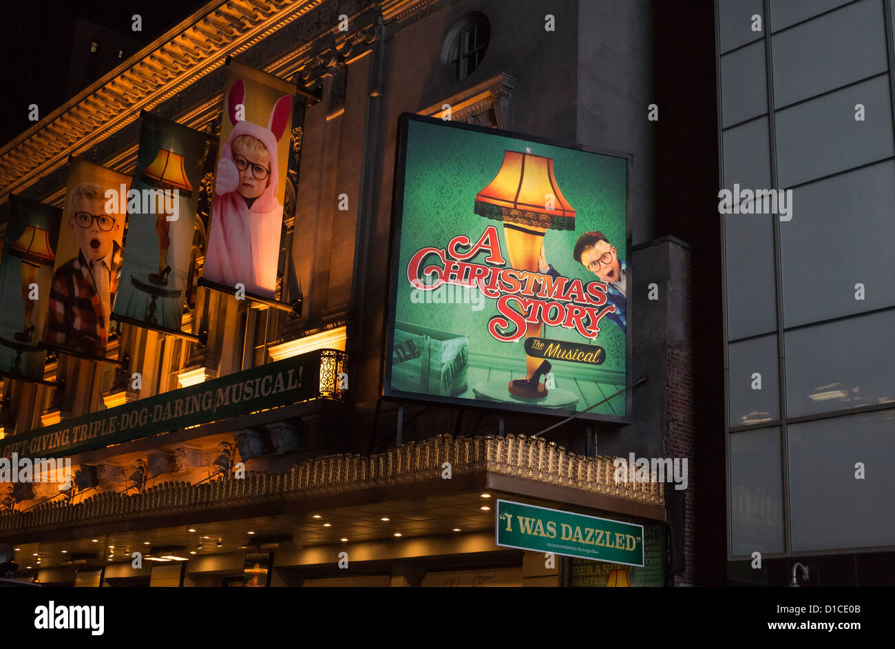 Une histoire de Noël la comédie musicale au Lunt-Fontanne Theatre quartier des théâtres de Broadway à New York City Banque D'Images