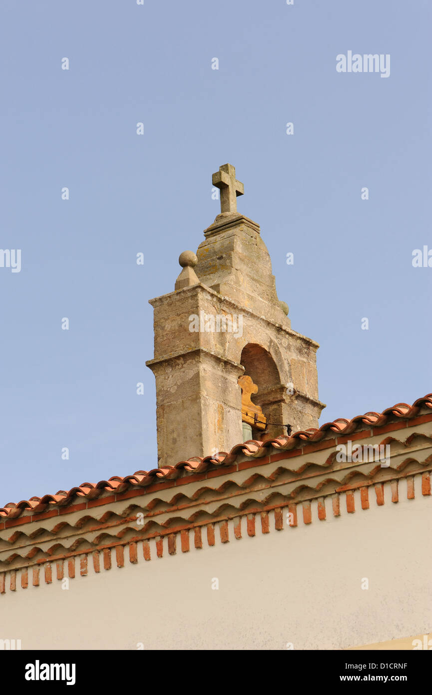 Clocher de l'Ermita de San Roque. Lastres, Colunga, Asturias. Espagne Banque D'Images