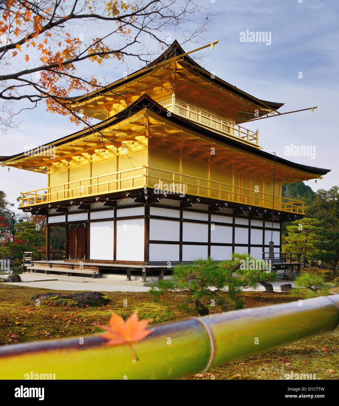 Temple Kinkakuji du pavillon d'Or à Kyoto, au Japon. Banque D'Images