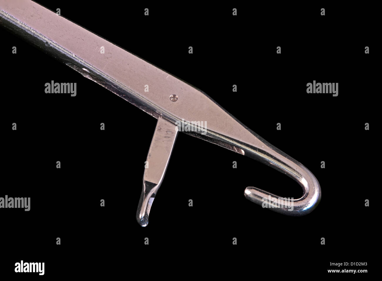 Faire tapis Crochet Latchet sur fond noir Banque D'Images