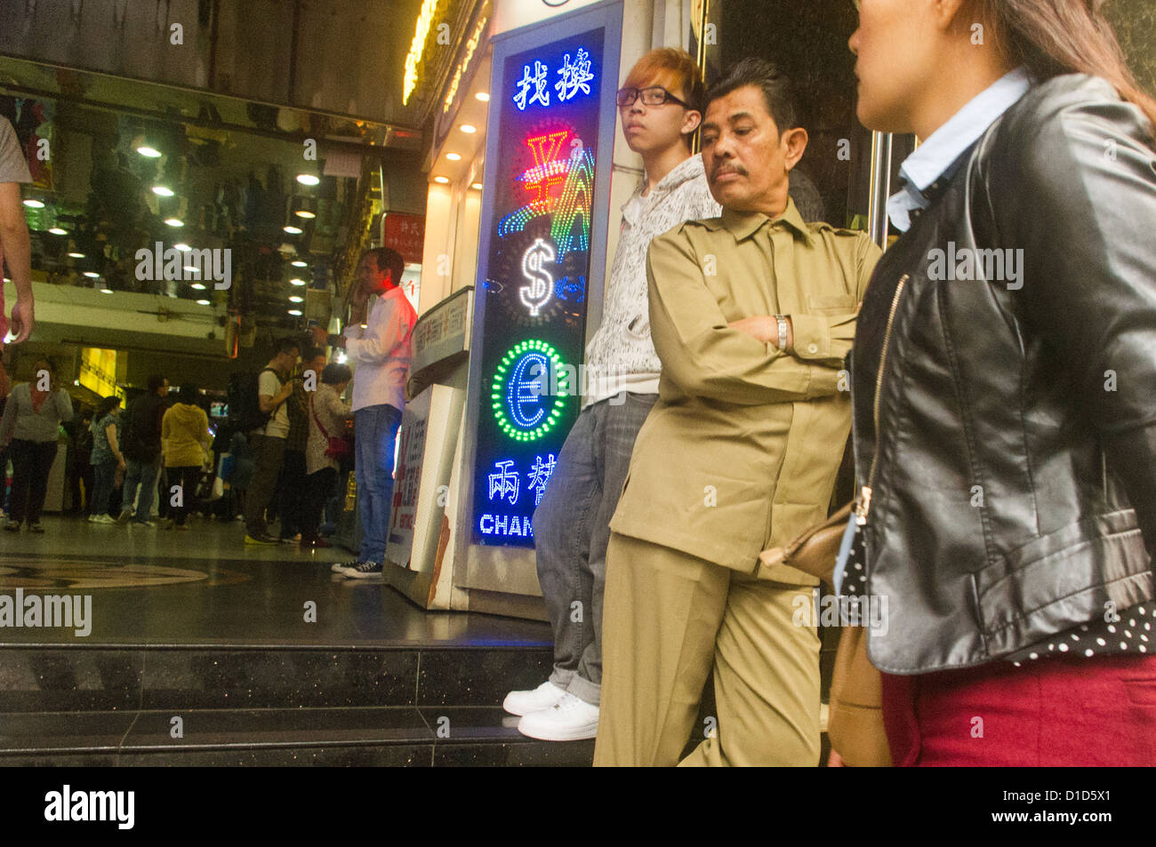 Chungking Mansions, un bloc de bâtiments à Kowloon de Hong Kong. Banque D'Images