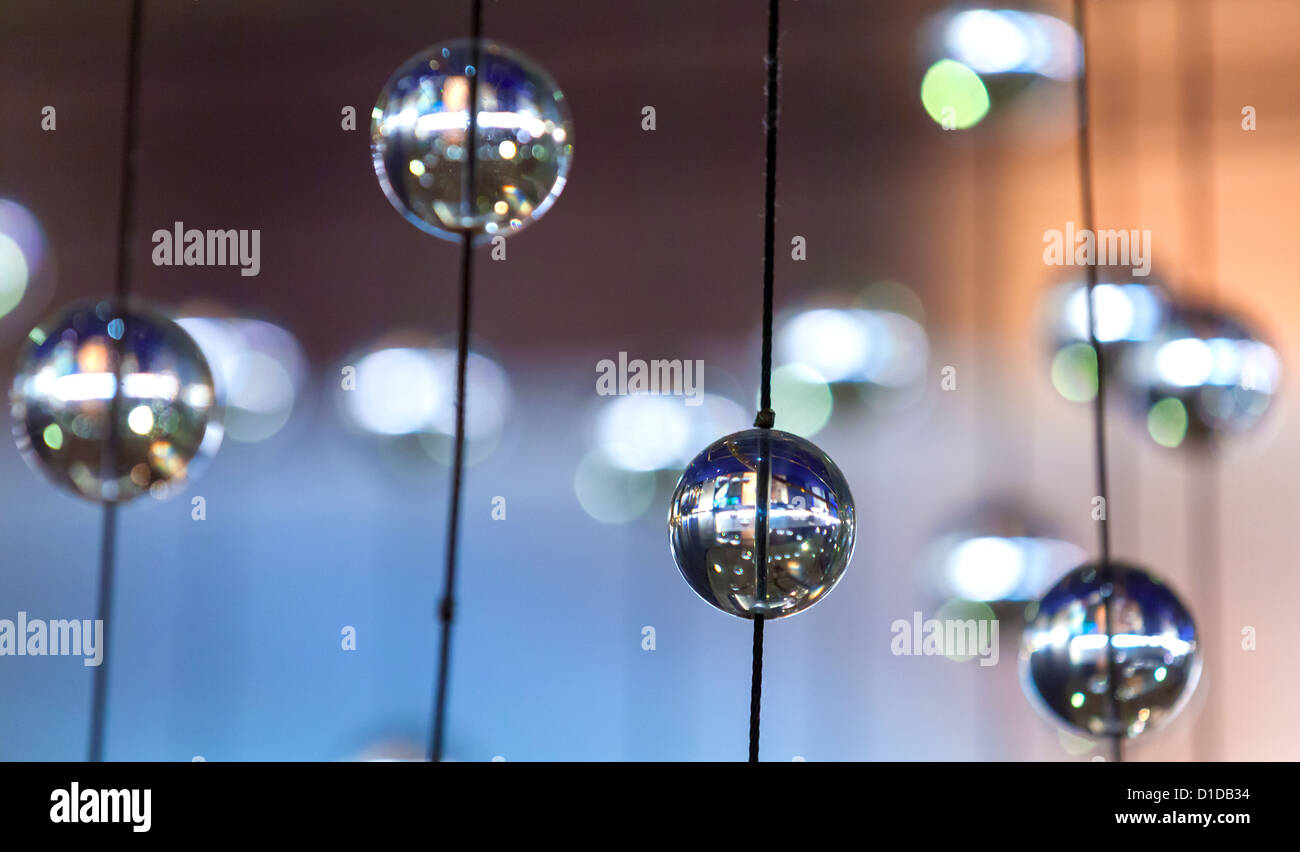 Abstract colorful background avec les éléments de conception sphérique en verre lustre moderne Banque D'Images