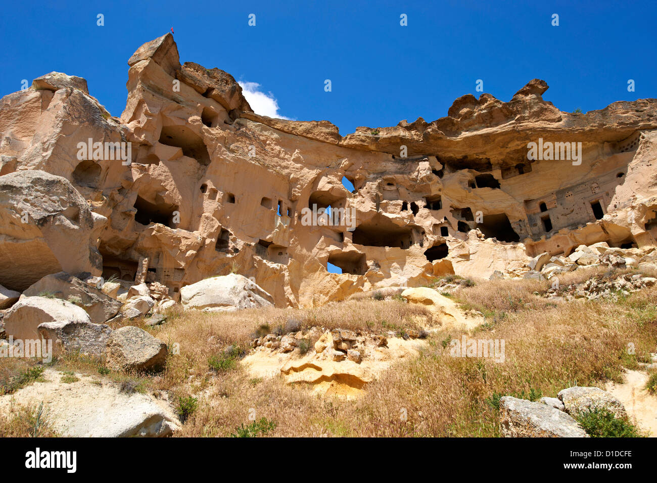 Cauvsin Rock Maisons de Cappadoce, Turquie Banque D'Images