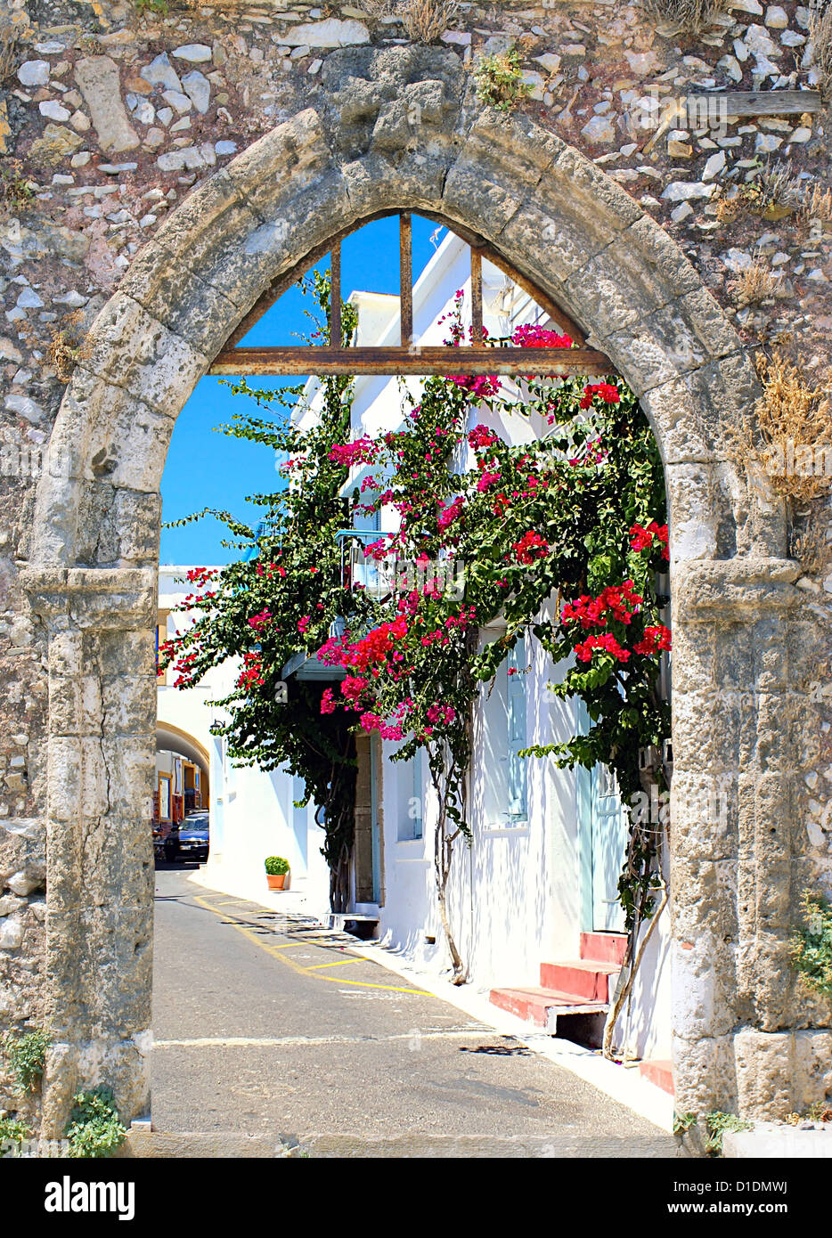 Maison traditionnelle grecque située à l'île de Cythère Banque D'Images Maison traditionnelle grecque située à l'île de Cythère Banque D'Images